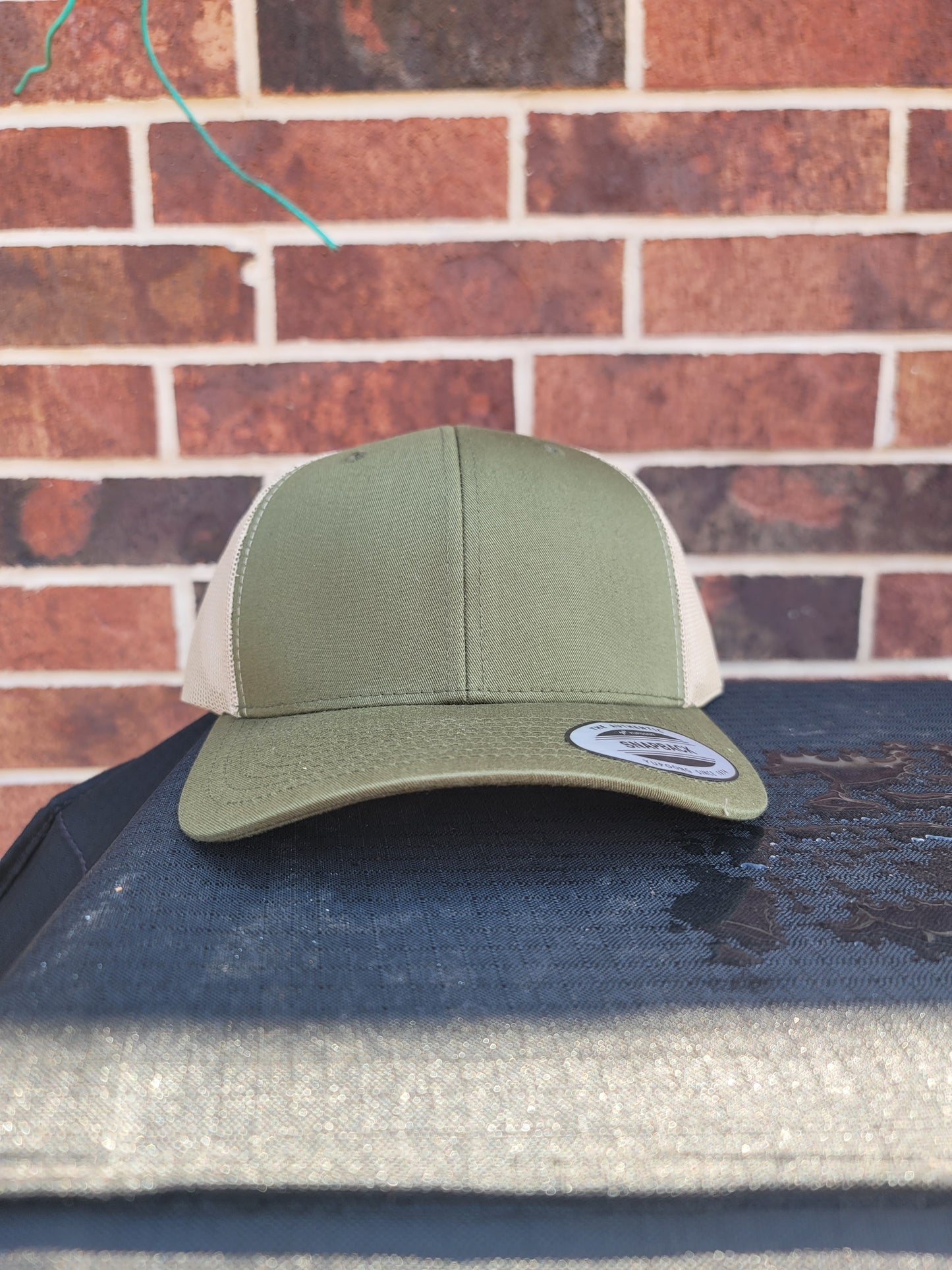 Retro Trucker Cap, Moss Green/Khaki
