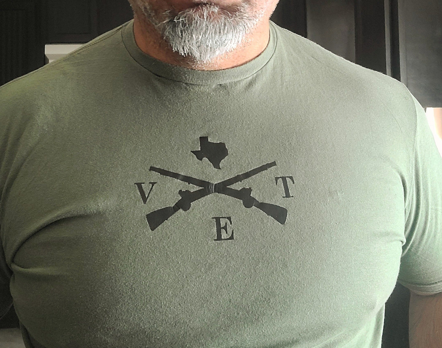 T-shirt, "TX VET" design