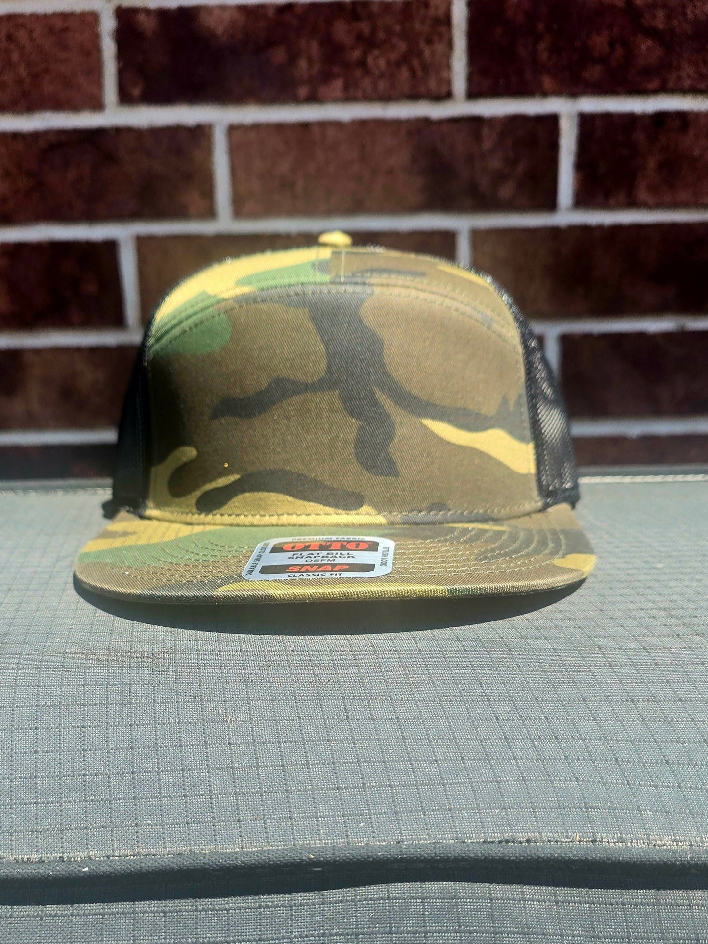 7 panel Camo cap - (green, brown, black)
