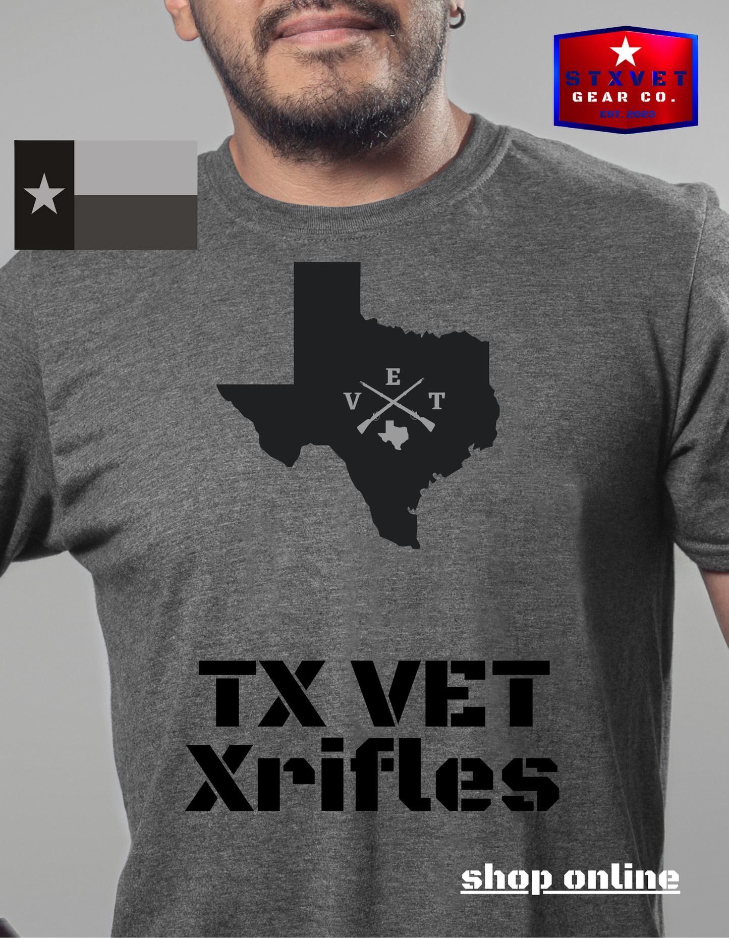 "TEXAS VET X-rifles" t-shirt