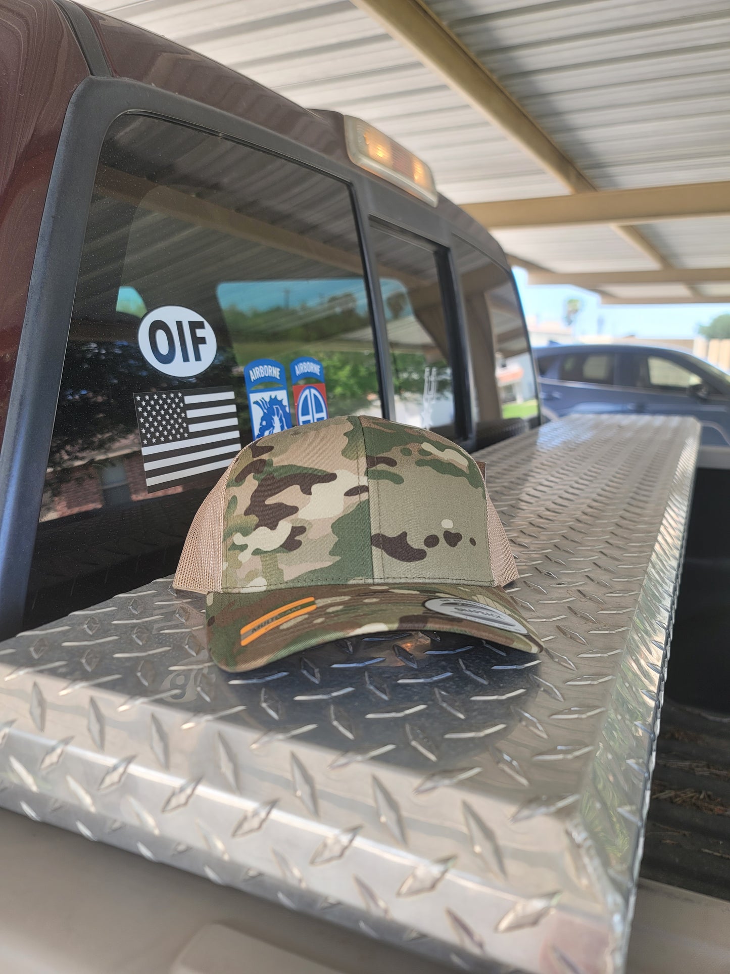 Multicam Green trucker hat
