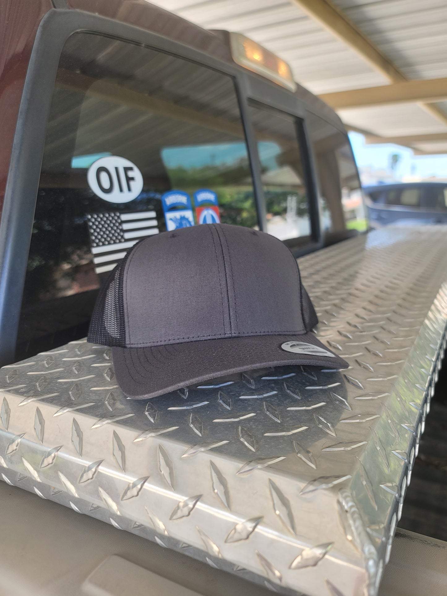 Charcoal and Black trucker cap