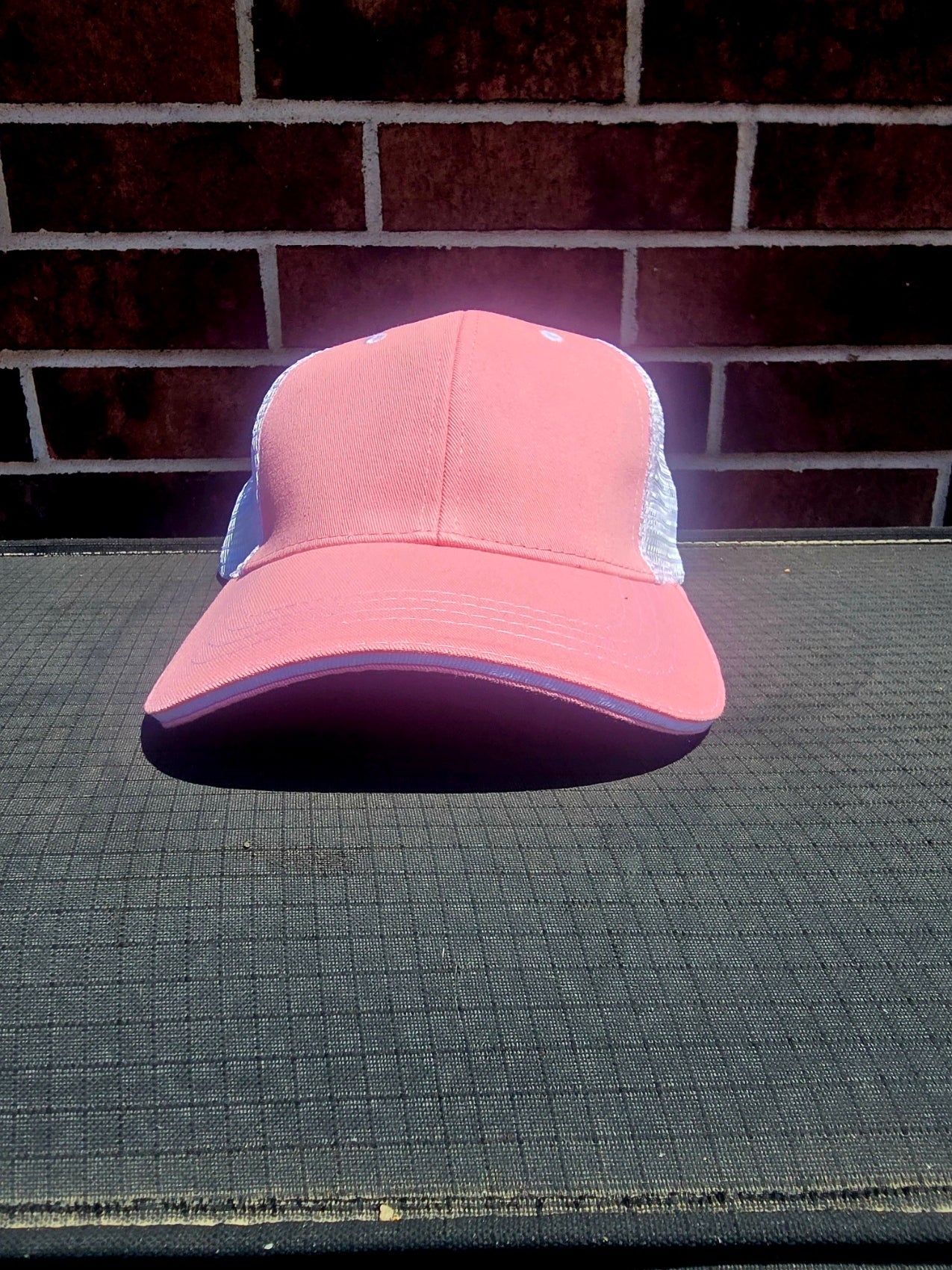 Pink and White trucker cap