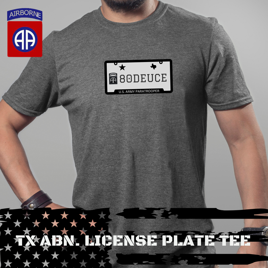 Personalized Texas license plate tshirt