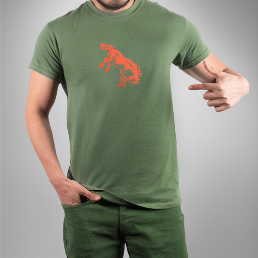Personalized t-shirt with UTPA style Bronc